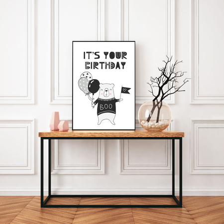 It's your birthday Poster 40X50 cm + silver frame