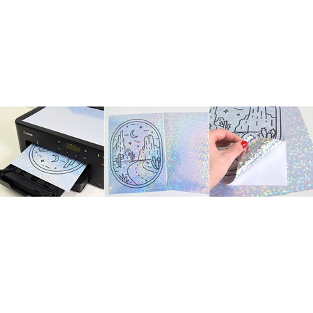 A4 self-adhesive paper (in rainbow bubbles) PAP-CSF022