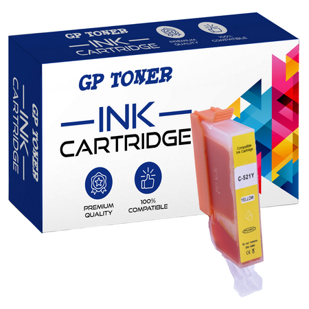 Ink for Canon C521XL Y GP Pixma IP3600 4600 MX860 MP540 980