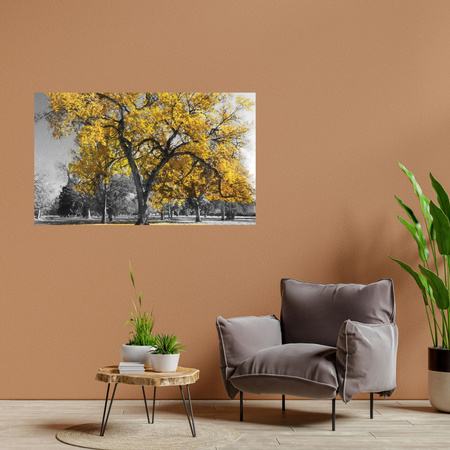 Canvas Print Black Trees Yellow Leaves 100x80 cm