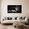 Canvas Print Dark Colors Lion Calm 100x80 cm