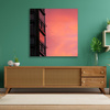 Canvas Print Pink Sky Sunset Building 90x90