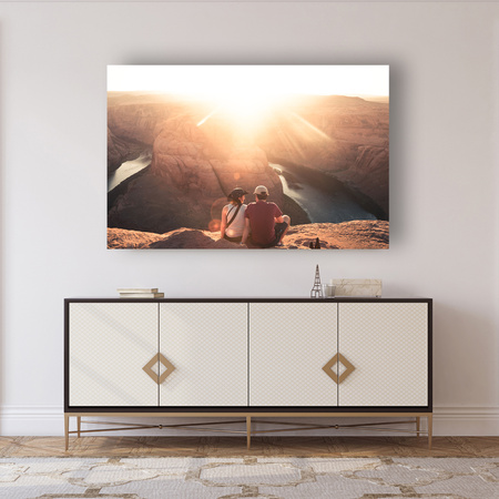 Canvas Print Grand Canyon Couple Sun River 90x60