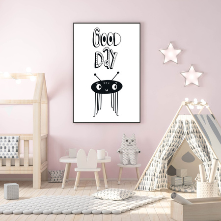 Children's poster Good day_3 40X50 cm + gold frame
