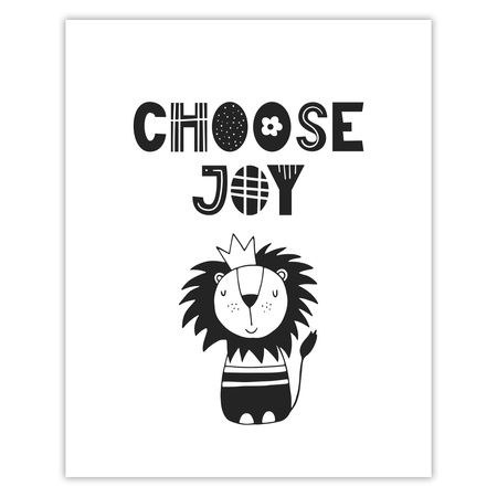 Children's Choose joy poster 40X50 cm + gold frame