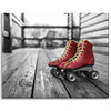 Canvas Print Vintage Red Roller Skates 100x80 cm