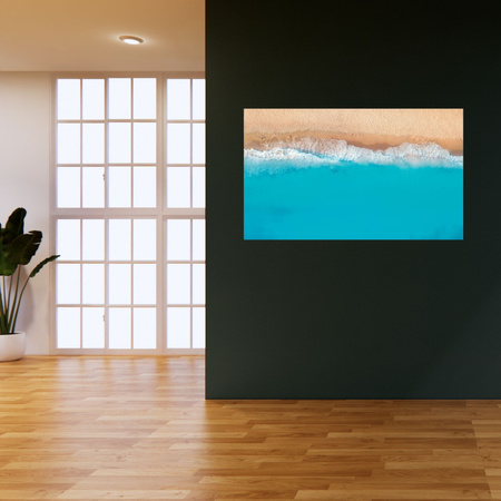 Canvas Print Beach Water Waves Blue 100x80 cm