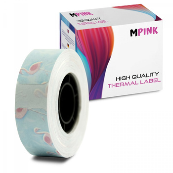 Thermal tape label paper MP-RL-15*50*150PT-FF Flamingos in Forest