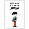 Children's poster You are may best friend 21X29.7 cm + amaranth frame