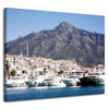 Canvas Print Boats Summer Monaco Mountain 100x80 cm