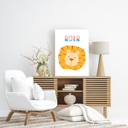 Children's Roar poster 40X50 cm + black frame