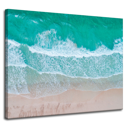 Canvas Print Sea Waves Water Beach 100x80 cm