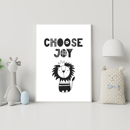 Children's Choose joy poster 40X50 cm + gold frame