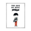 Children's poster You are may best friend 30X40 cm + silver frame