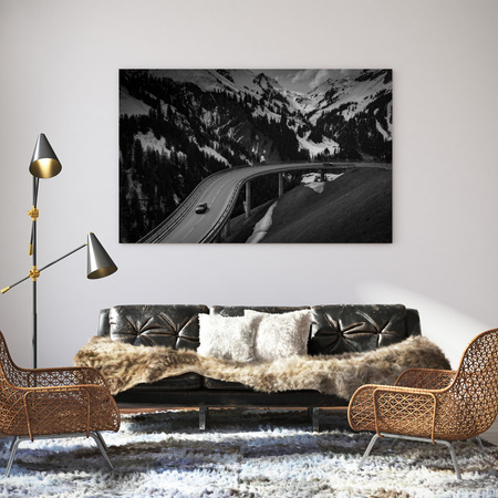 Canvas Print Nature Road Through the Mountains 100x80 cm