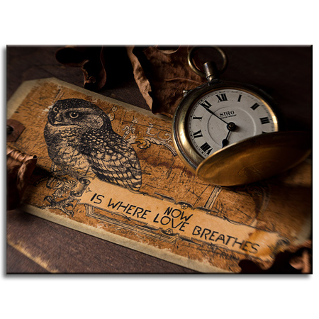 Canvas Print Vintage Clock 40x30 cm