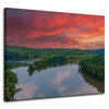 Canvas Print Pink Sky Sun River Nature 100x80 cm
