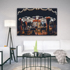 Canvas Print Carousel At Night Lights Amusement Park 90x60