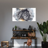 Canvas Print Black Face of Sad Lion 40x30 cm