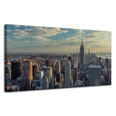 Canvas Print Architecture Sunset Manhattan 120X60 cm