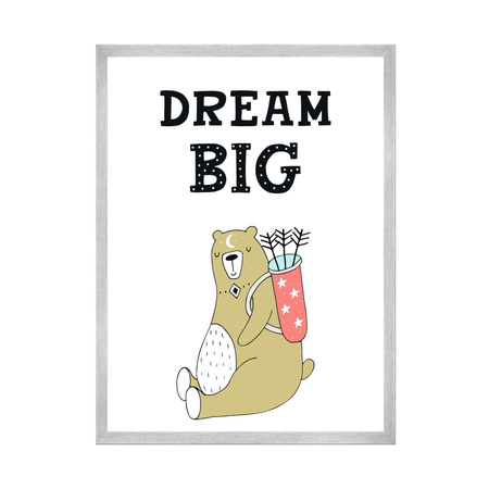 Poster Children's Dream big_2 40X50 cm + silver frame