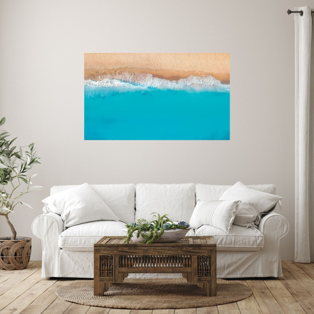 Canvas Print Beach Water Waves Blue 100x80 cm