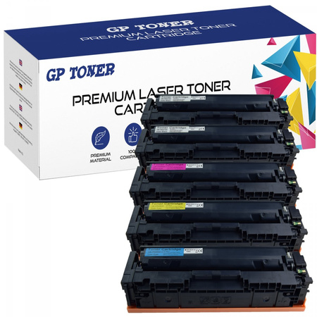 5x Replacement Toner Cartridge for Canon CRG-054H Canon LBP-623Cdw LBP-640 C LBP-640 Series MF640C MF640 Series GP-C054H CMYKK KIT