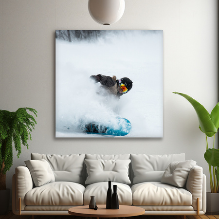 Canvas Print Snowboard Snow Winter 90x90