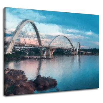 Canvas Print Juscelino Kubitschek Bridge Brazil 100x80 cm
