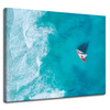 Canvas Print Sailboat on Water Waves 100x80 cm