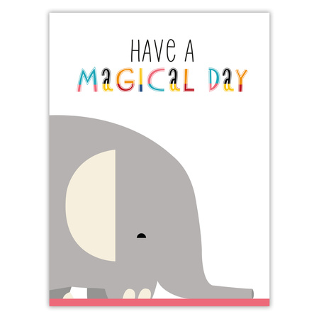 Children's poster Have a magical day 30X40 cm + white frame