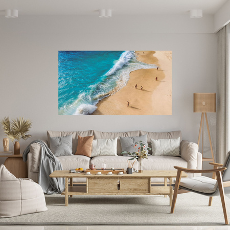 Canvas Print People on the Beach Fun Holiday Sun Water 100x80 cm