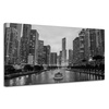 Canvas Print Chicago Architecture Black and White 120X60 cm