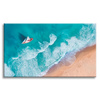 Canvas Print Sailboat Waves Sand Shore 120x80 cm