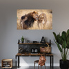 Canvas Print Lion Couple Love Savannah Nature 100x80 cm