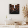 Canvas Print People Waterfall Mountains 90x90