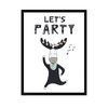 Let's party Birthday Poster 21X29.7 cm + black frame