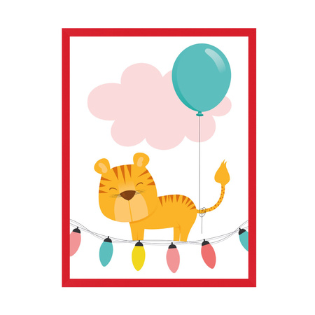 Children's Tigger Poster 30X40 cm + red frame