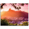 Canvas Print Old Photography City Sunset 100x80 cm