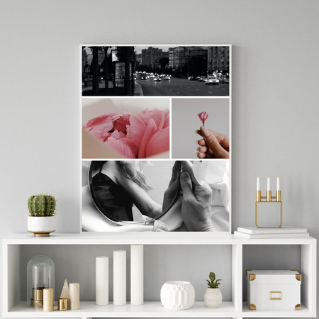 Your photo as a WIZARD poster 21x29,7 cm + grey photo frame