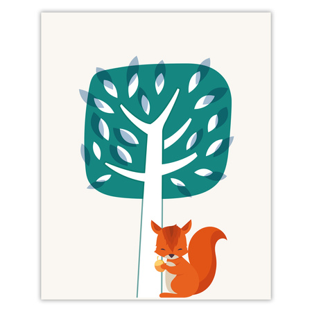 Baby Squirrel Poster 24X30 cm