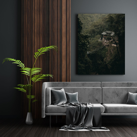 Canvas Print Nature House in the Mountains 30x40 cm