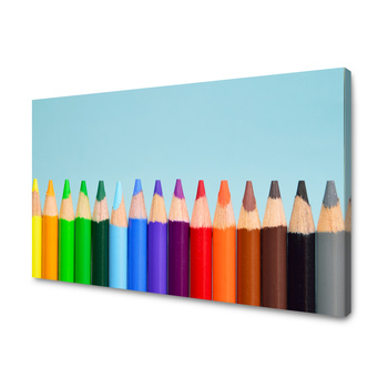 Canvas Print Rainbow Crayons 90x60
