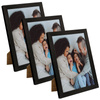 3x Black photo frame 18x24, I L13,15,051, black varnish + plexiglass embossing