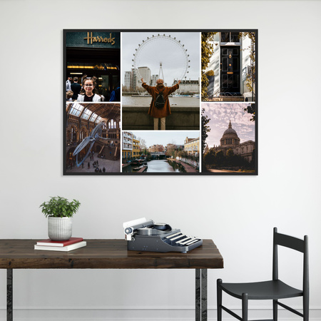 Your photo as a poster + yellow frame 30x24 cm