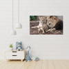 Canvas Print Lion Family Photo Nature 100x80 cm