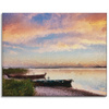 Picture on canvas Oil Painting Boats on the Shore 100x80 cm