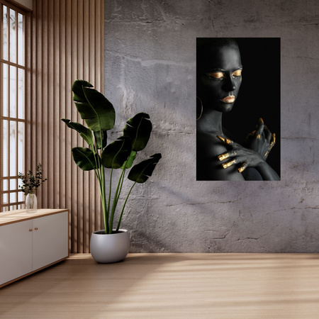 Canvas Print Woman Golden Elements Art 80x120 cm