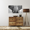 Canvas Print Gray Elephant Face Animal 100x80 cm