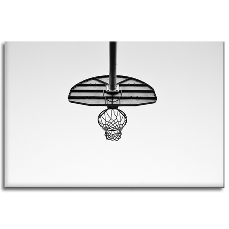Canvas Print Youth Basketball Basket Black and White 90x60